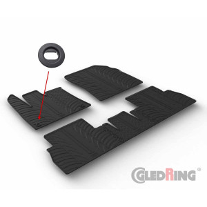 Rubber mats for Opel Combo (without switch. pass seat / oval fixing)