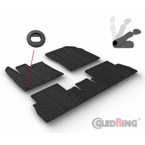 Rubber mats for Citroen Berlingo (with switch. pass seat / oval fixing)